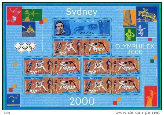 Bloc N° 31 A Jeux Olymmpiques Sidney  Année 2000, Valeur Faciale 4,6 Euros - Ongebruikt