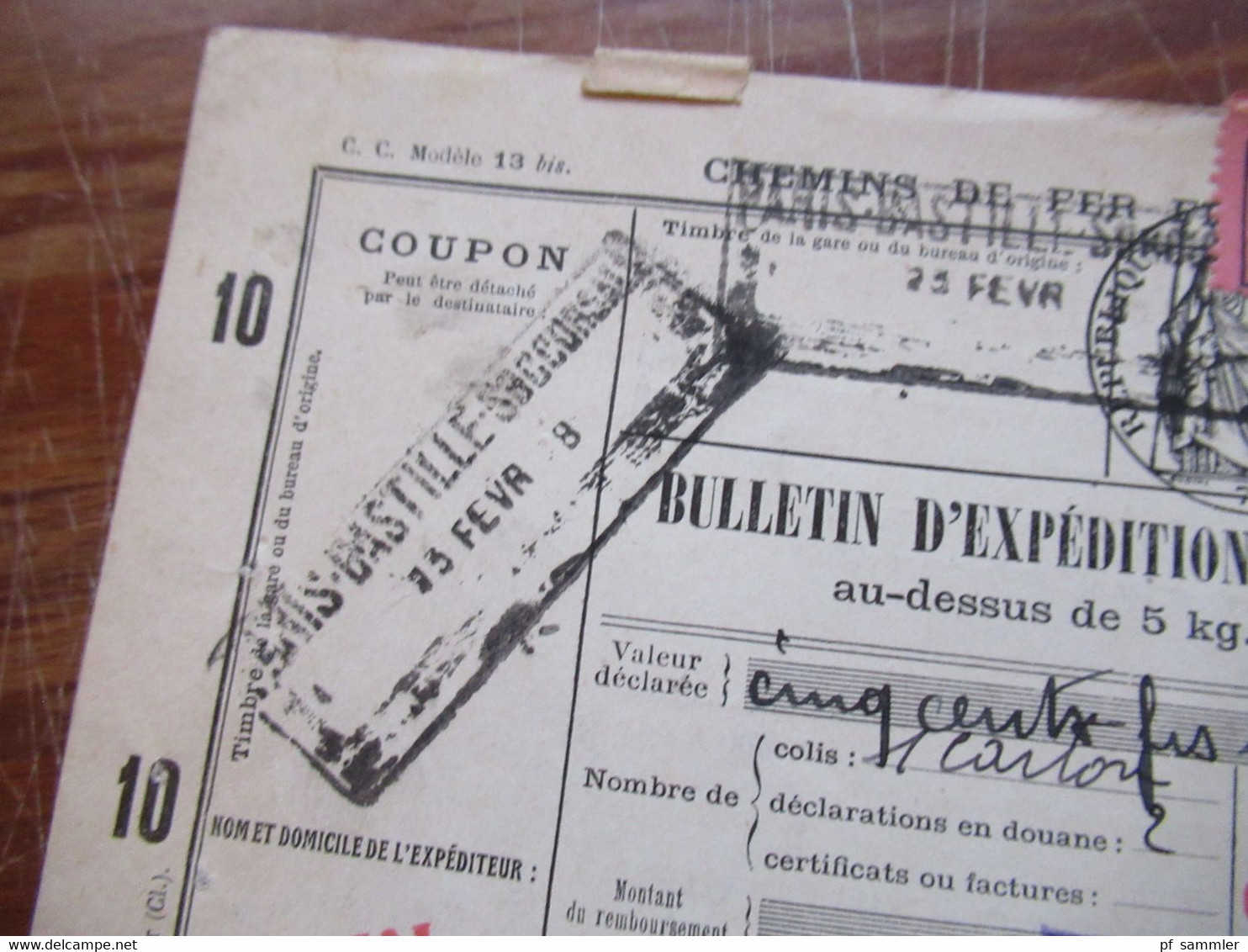 Frankreich 1927 Auslandspaketkarte Colis Postaux In Die Schweiz Valeur Declaree / Paris - Est Mit Vielen Stempeln!! - Cartas & Documentos