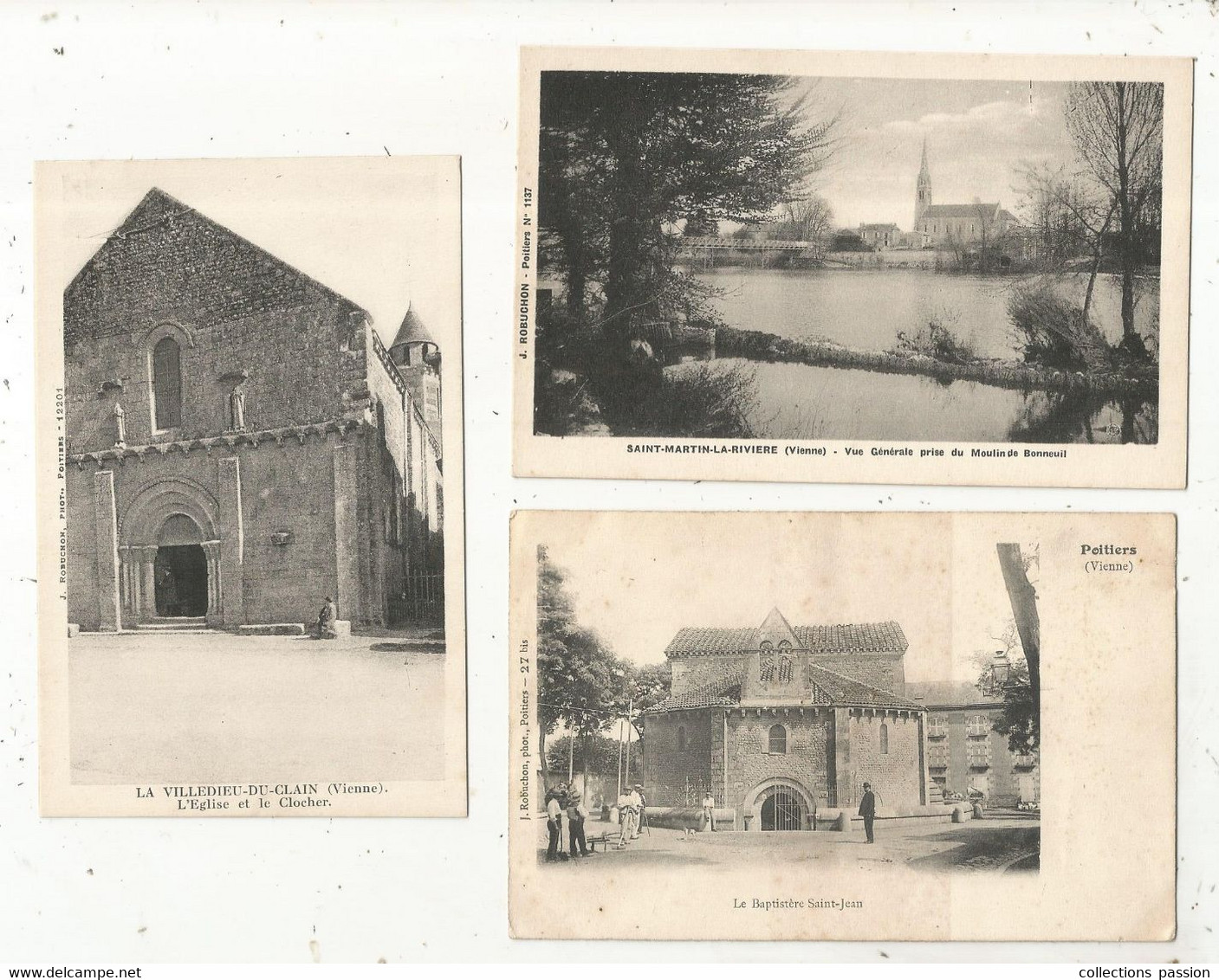 Cp ,86, VIENNE, La Villedieu Du Clain,Avanton, Montamisé, Ayron, St Martin La Rivière..,2 Scans,LOT DE 6 CARTES POSTALES - 5 - 99 Cartes