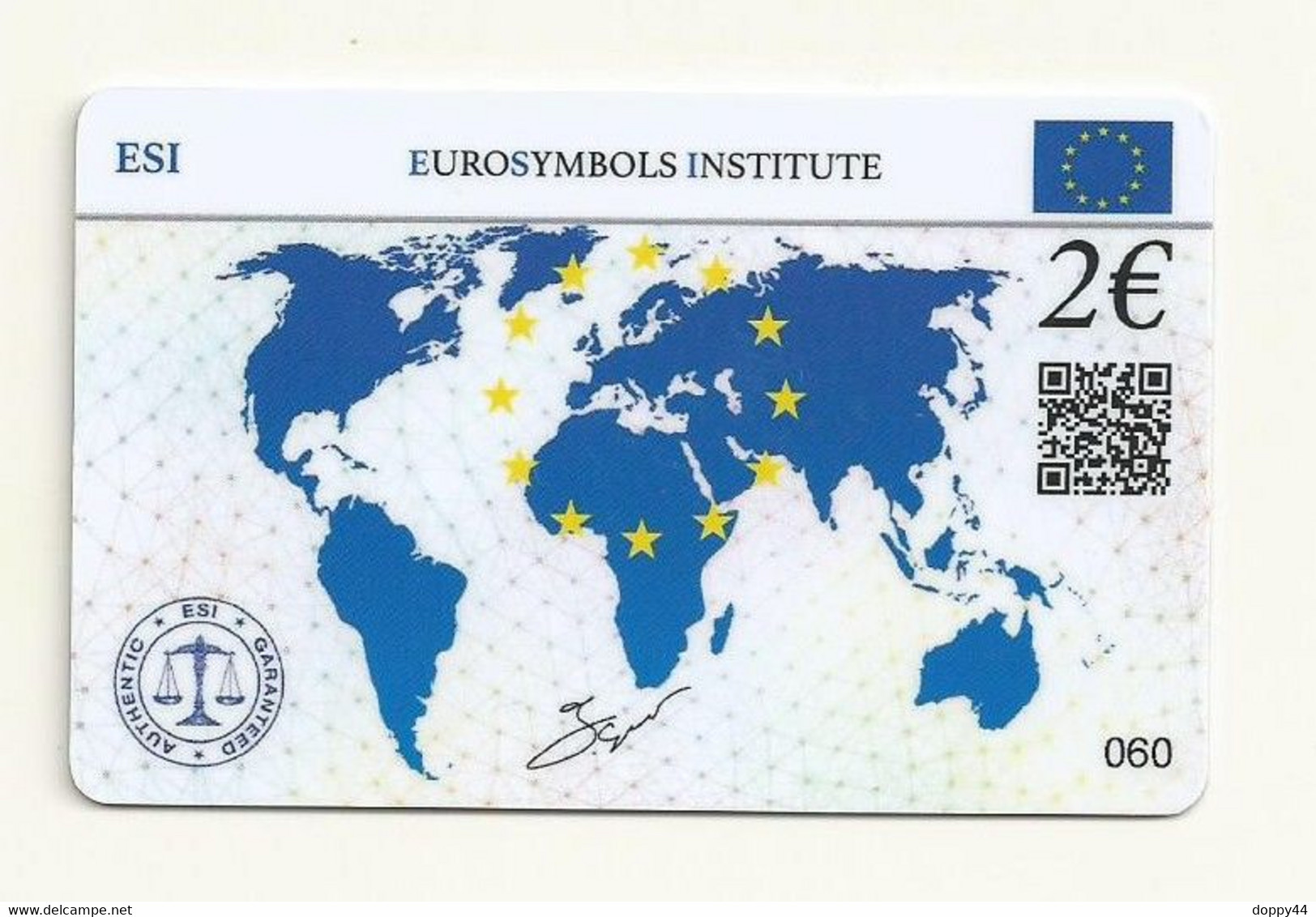 CARTE DE COLLECTION SANS PIECE SLOVAQUIE EUROSYMBOLS INSTITUTE ESI ID CARD 2021. - Slowakije