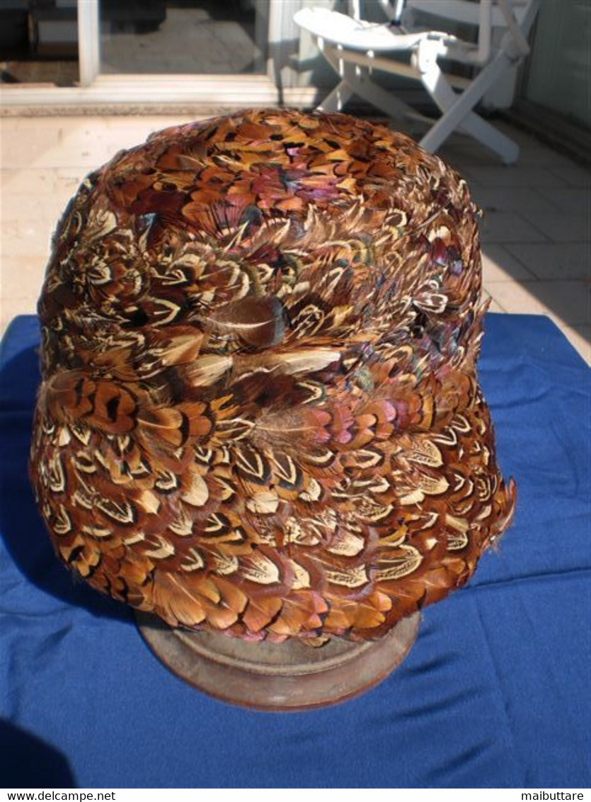 Cappello Semisferico In Piume Di Fagiano Anni 20  - Cod 25-29 - Before 1900