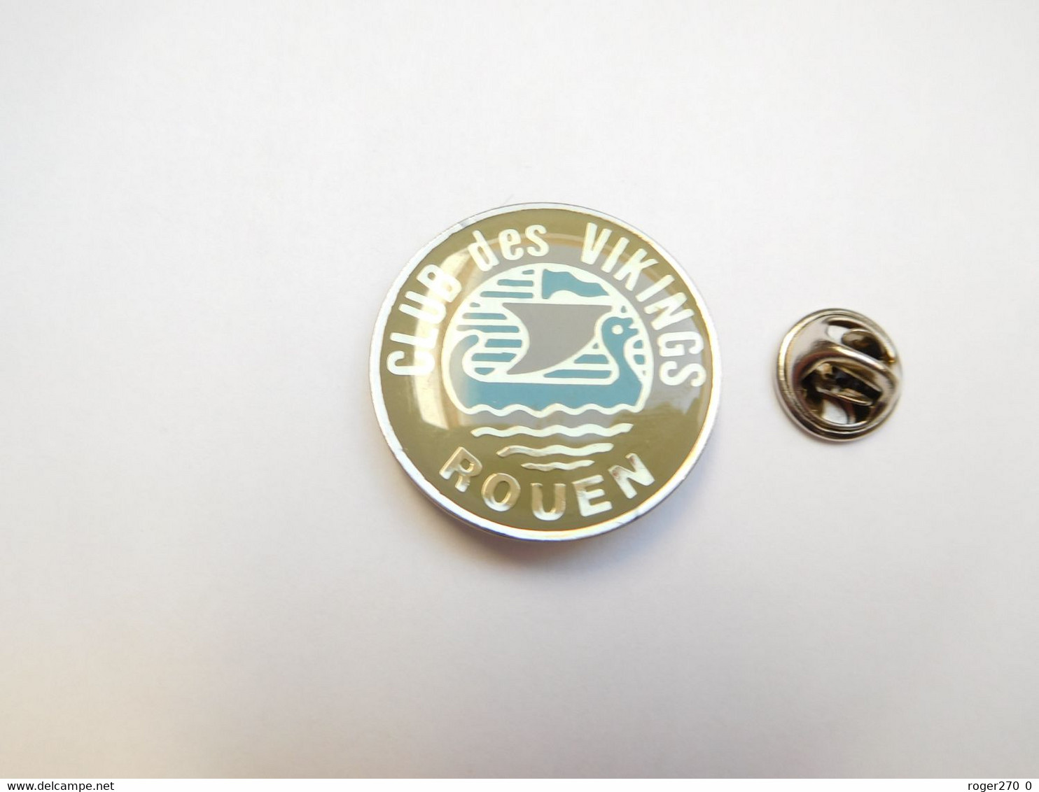 Beau Pin's , Natation , Club Des Vikings De Rouen , Grand Modèle : 28 Mm De Diamètre - Natation