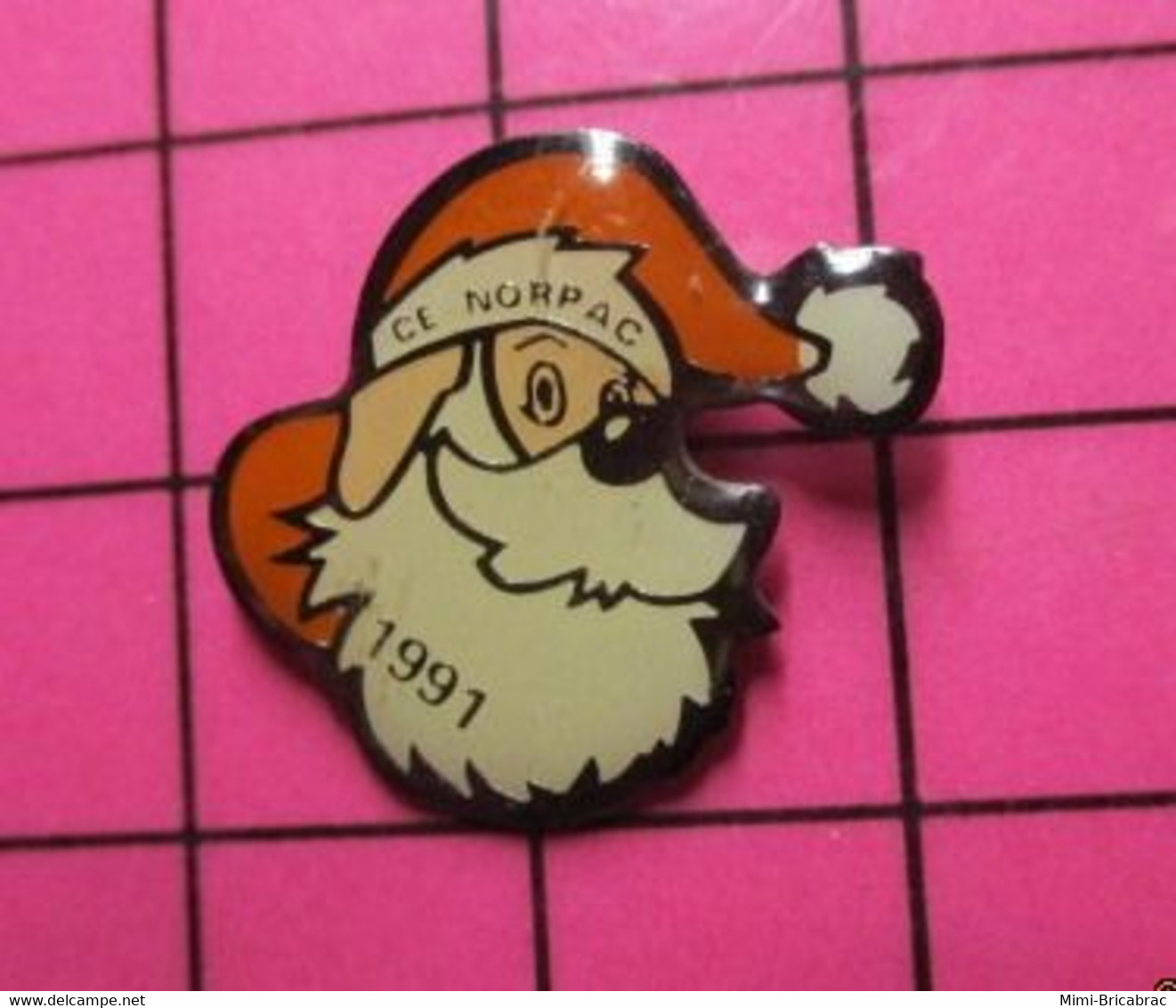 915a Pin's Pins / Beau Et Rare / THEME : NOEL / COMITE D'ENTREPRISE NORPAC 1991 PERE NOEL C'est Pas Le Vrai !!! - Christmas