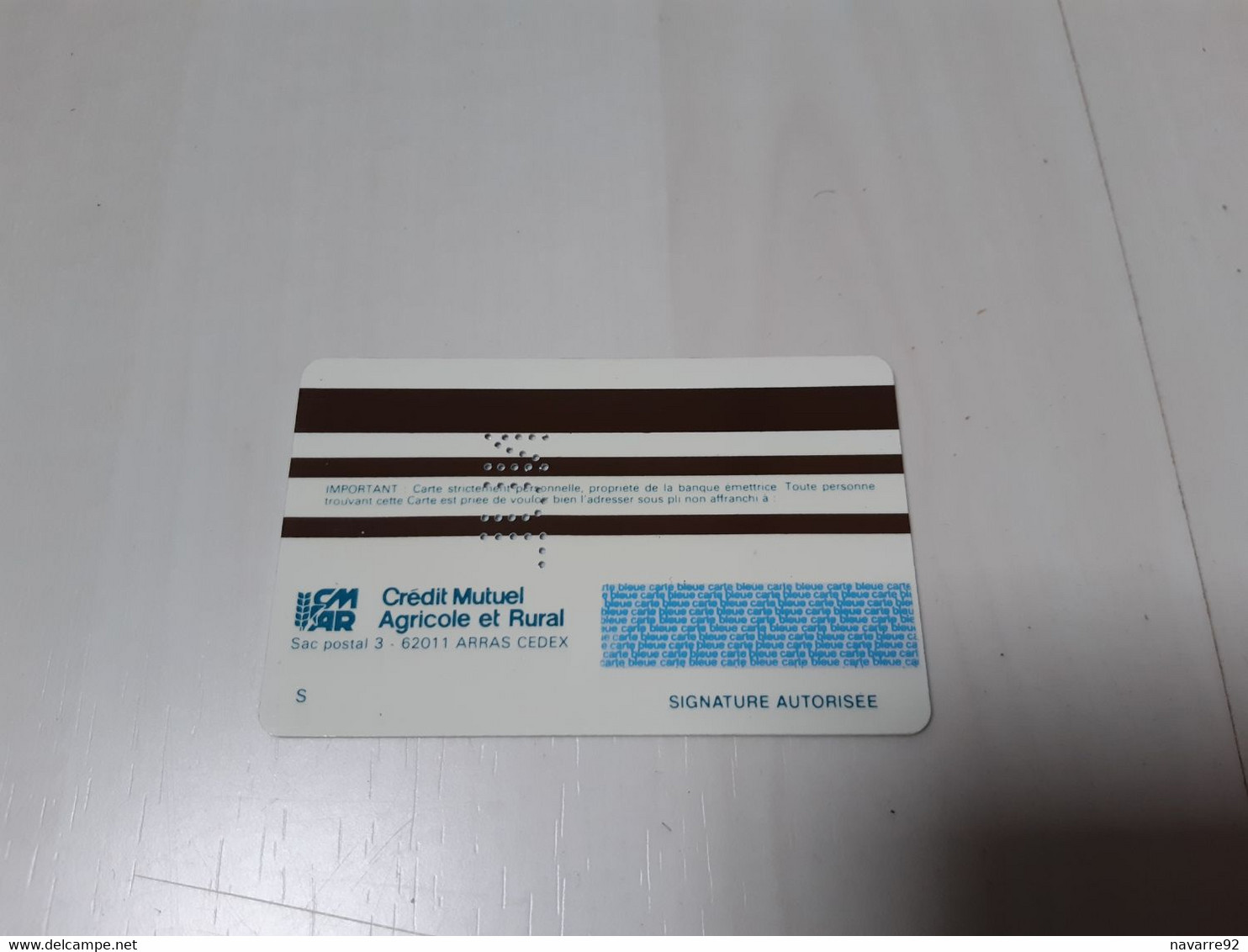 TRES ANCIENNE CARTE A PUCE BULL TEST BANCAIRE CREDIT MUTUEL AGRICOLE ET RURAL ANNEES 90 A SAISIR !!! - Disposable Credit Card