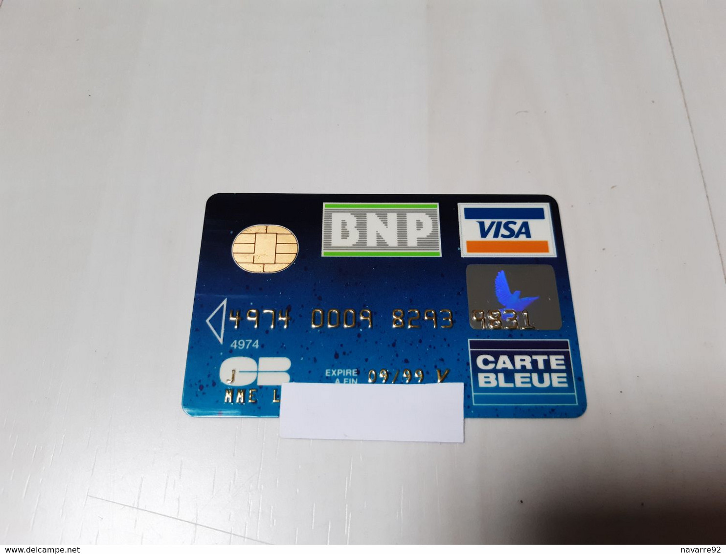 ANCIENNE CARTE A PUCE BANCAIRE BNP FIN ANNEES 90 !!! - Disposable Credit Card