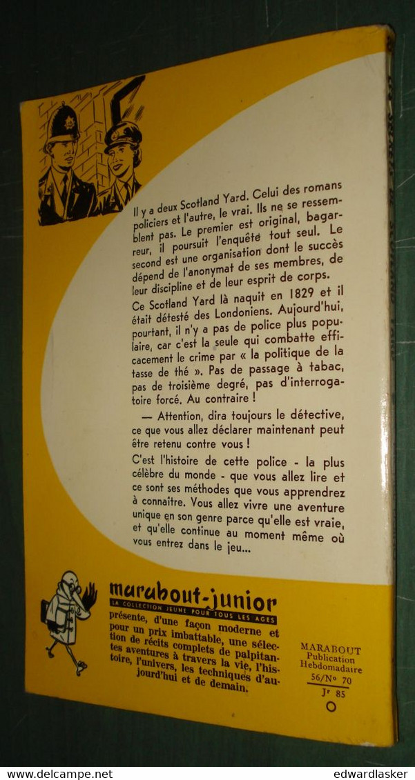 MARABOUT JUNIOR N°85 : Les Secrets De Scotland Yard /Michel Duino - EO 1956 - Marabout Junior