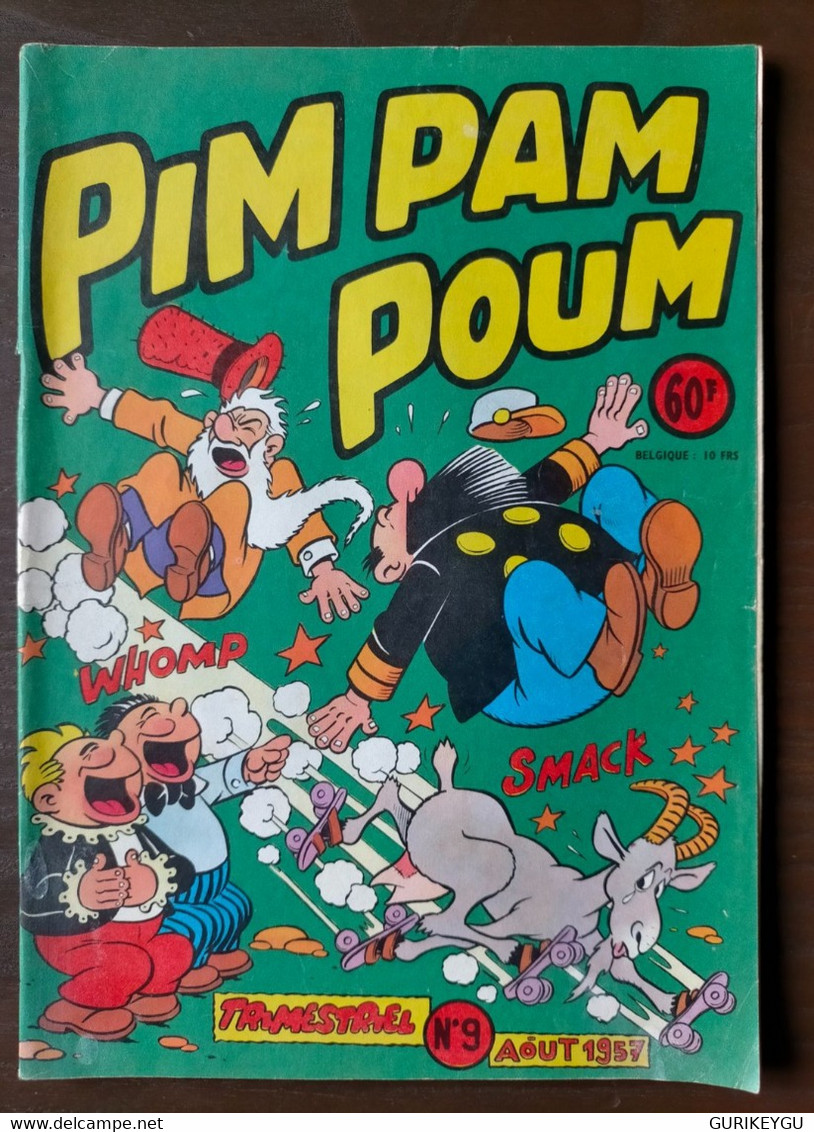 Superbe Et Très Rare Bd PIM PAM POUM N° 9 LUG Aout 1957 TBE - Pim Pam Poum