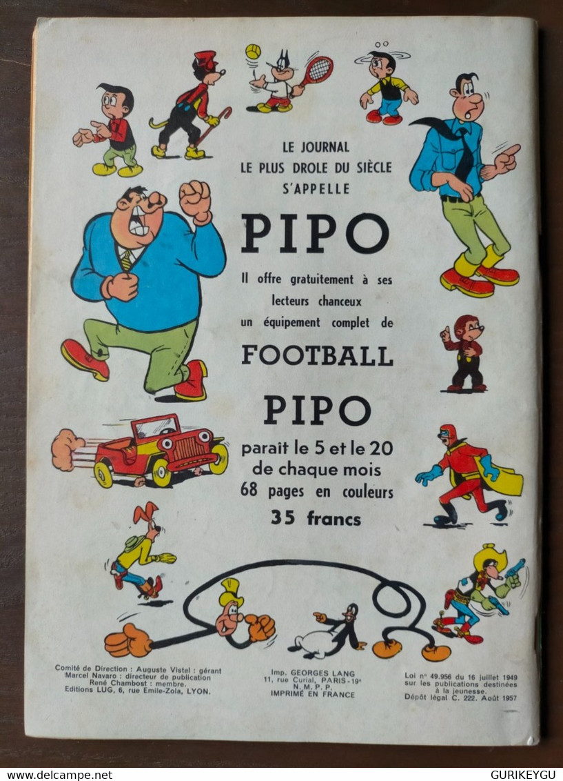 Superbe Et Très Rare Bd PIM PAM POUM N° 9 LUG Aout 1957 TBE - Pim Pam Poum
