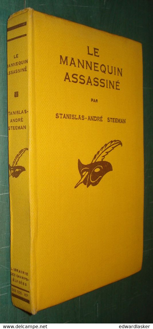 Le MASQUE N°101 : Le Mannequin Assassiné /S.A. Steeman - Jaquette 1932 - Le Masque