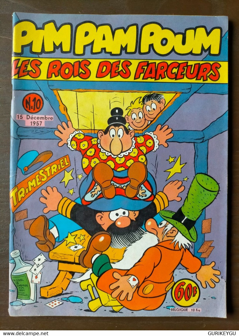 Superbe Et Très Rare Bd PIM PAM POUM N° 10 LUG  15/12/1957 TTBE - Pim Pam Poum