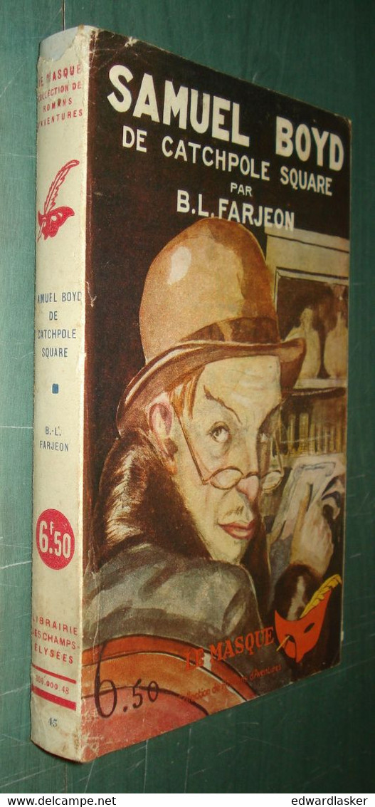 Le MASQUE N°45 : Samuel Boyd De Cathpole Square /B.L. Farjeon - Jaquette 1929 - Le Masque