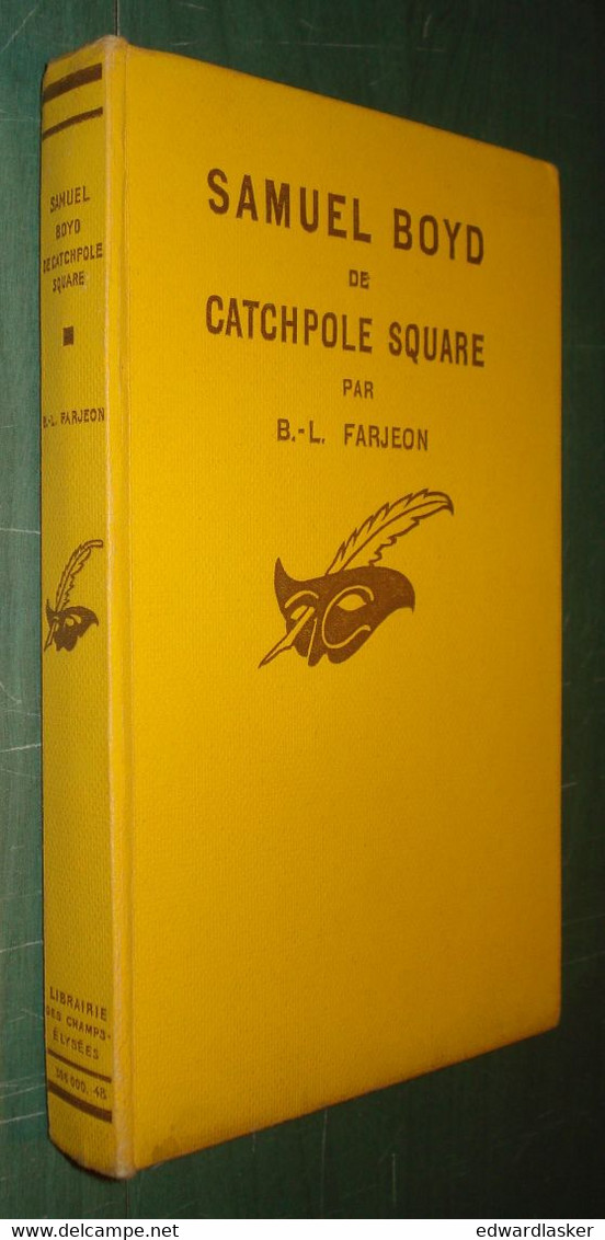 Le MASQUE N°45 : Samuel Boyd De Cathpole Square /B.L. Farjeon - Jaquette 1929 - Le Masque