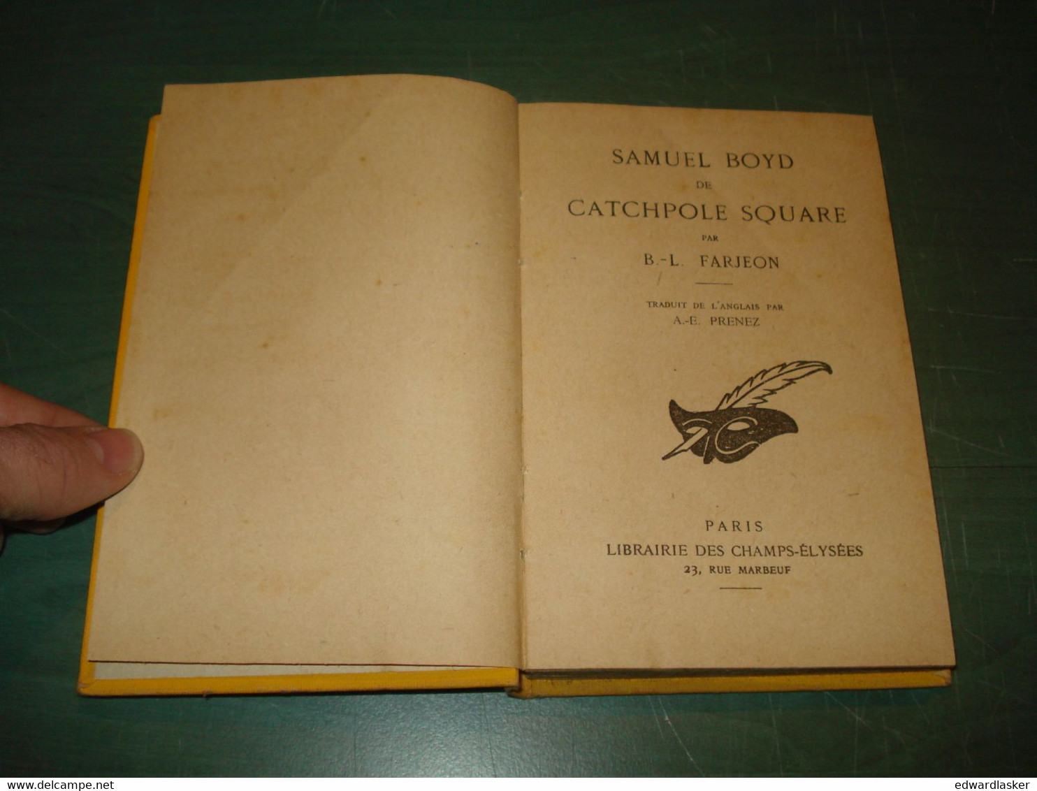 Le MASQUE N°45 : Samuel Boyd De Cathpole Square /B.L. Farjeon - Jaquette 1929 - Le Masque