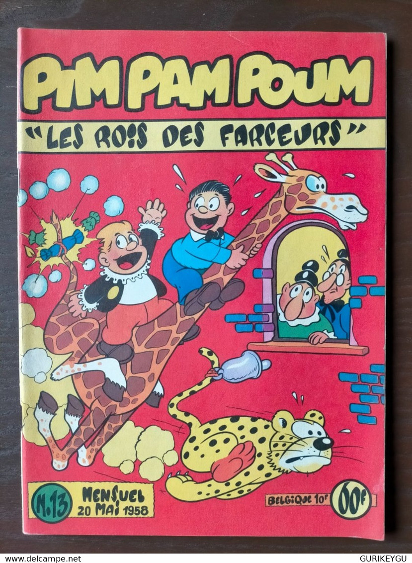 Superbe Et Très Rare Bd PIM PAM POUM N° 13 LUG  20/05/1958  TTBE  Au Dos Pub HONDO - Pim Pam Poum