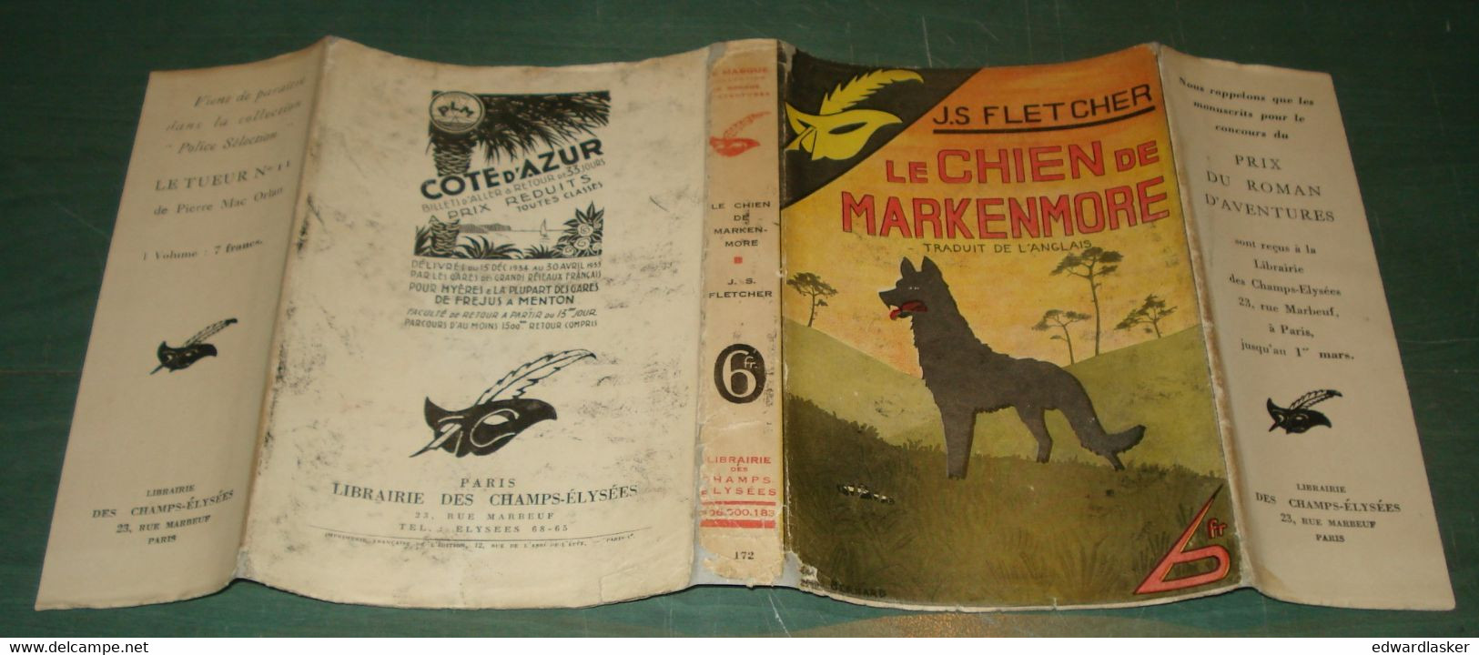 Le MASQUE n°172 : Le Chien de Markenmore /J.S. Fletcher - jaquette 1935