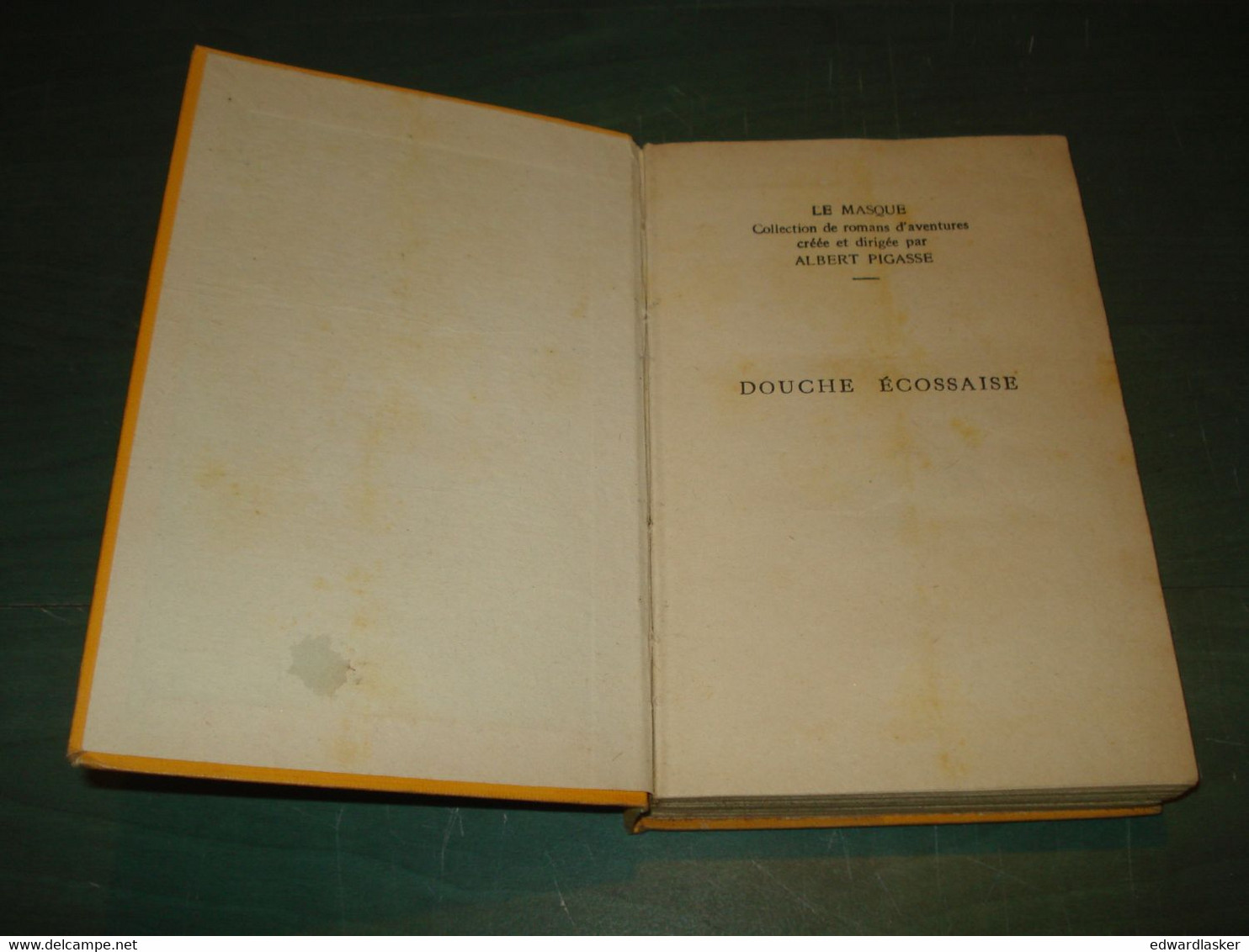 Le MASQUE N°162 : Douche écossaise /Robert Mason - Jaquette 1934 - Le Masque