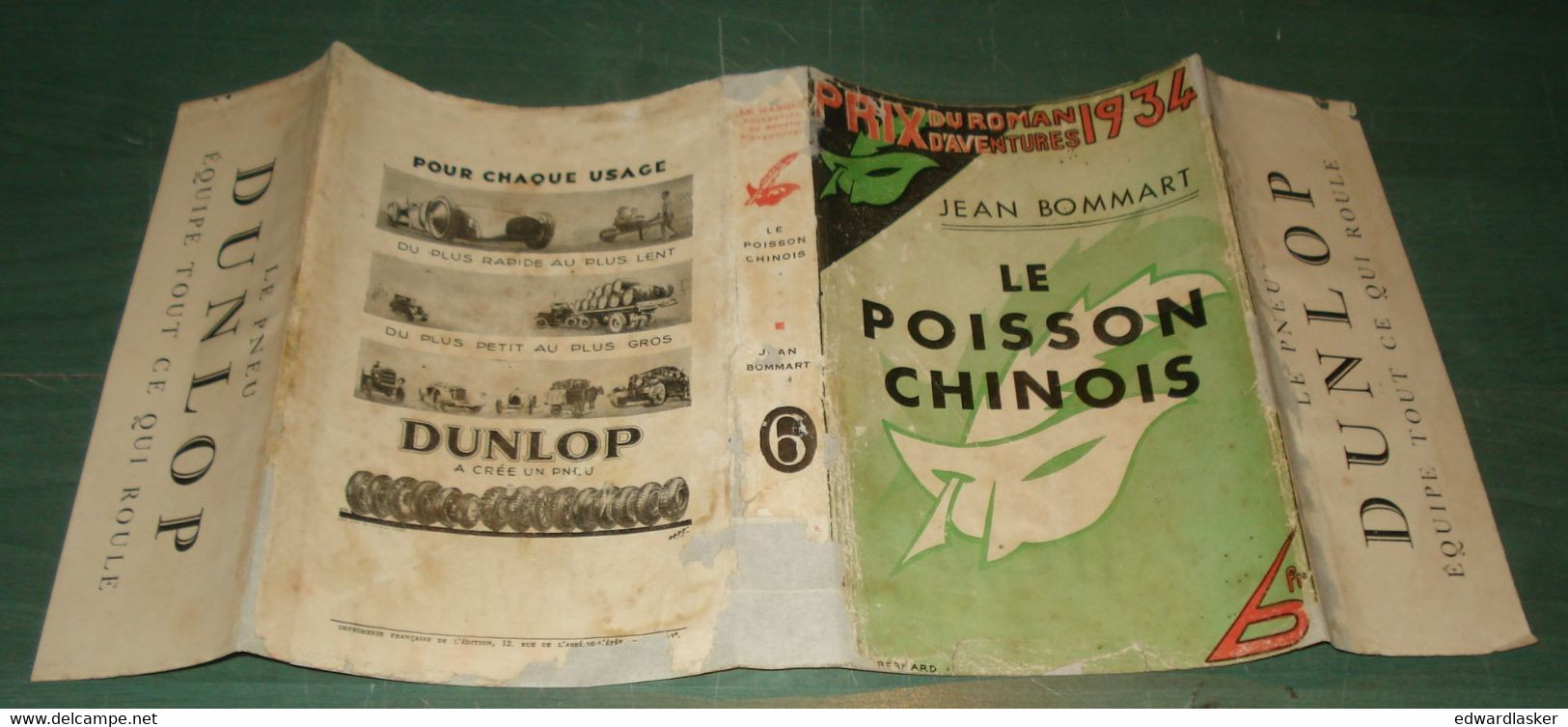 Le MASQUE n°156 : Le poisson Chinois /Jean Bommart - jaquette 1934