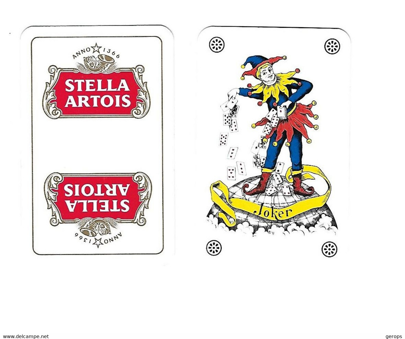 95a 1 Enkele Speelkaart Brij. Stella Artois  Joker - Altri & Non Classificati