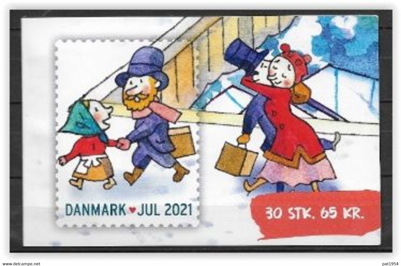 Vignettes De Noël Du Danemark 2021 Carnet De 30 - Variétés Et Curiosités