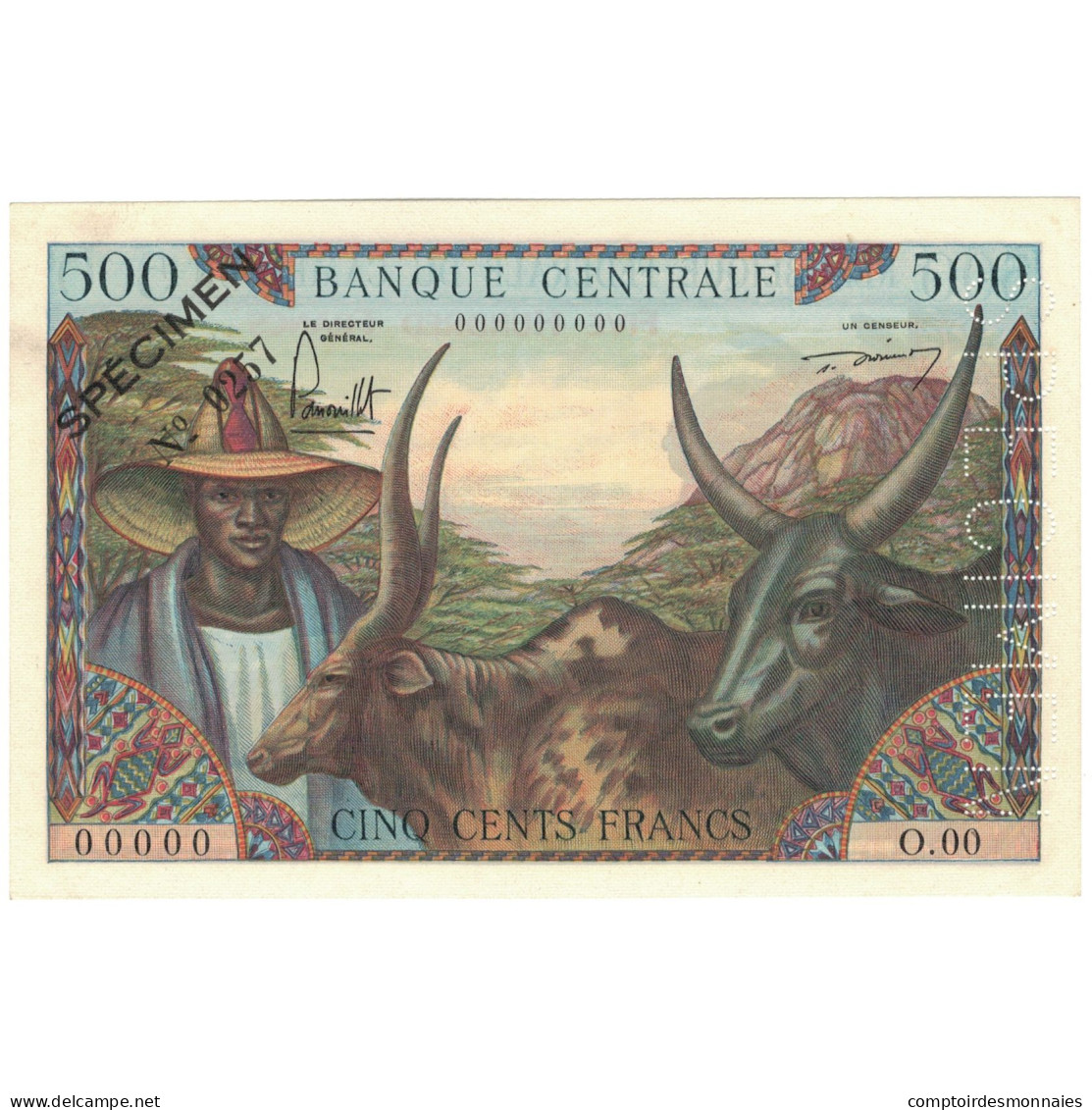 Billet, Cameroun, 500 Francs, Specimen, KM:11, SPL+ - Cameroun