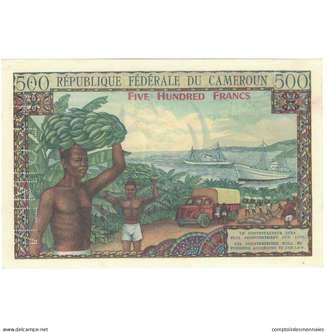 Billet, Cameroun, 500 Francs, Specimen, KM:11, SPL+ - Kamerun