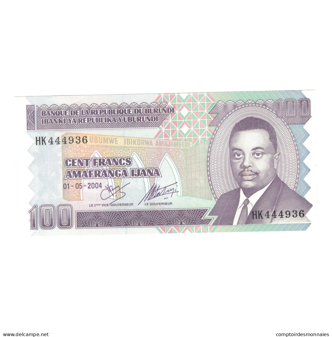 Billet, Burundi, 100 Francs, 2004, 2004-05-01, KM:37D, SPL - Burundi