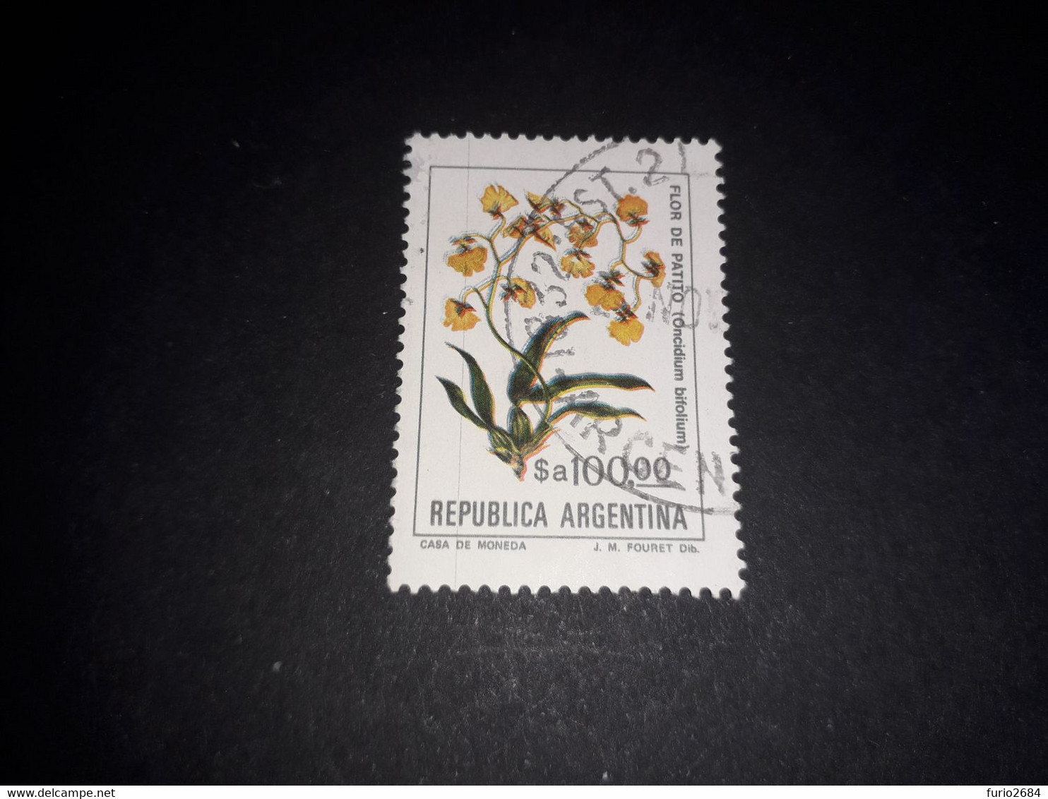 02AL03 REPUBLICA ARGENTINA SERIE FIORI FIORE "O" - Used Stamps