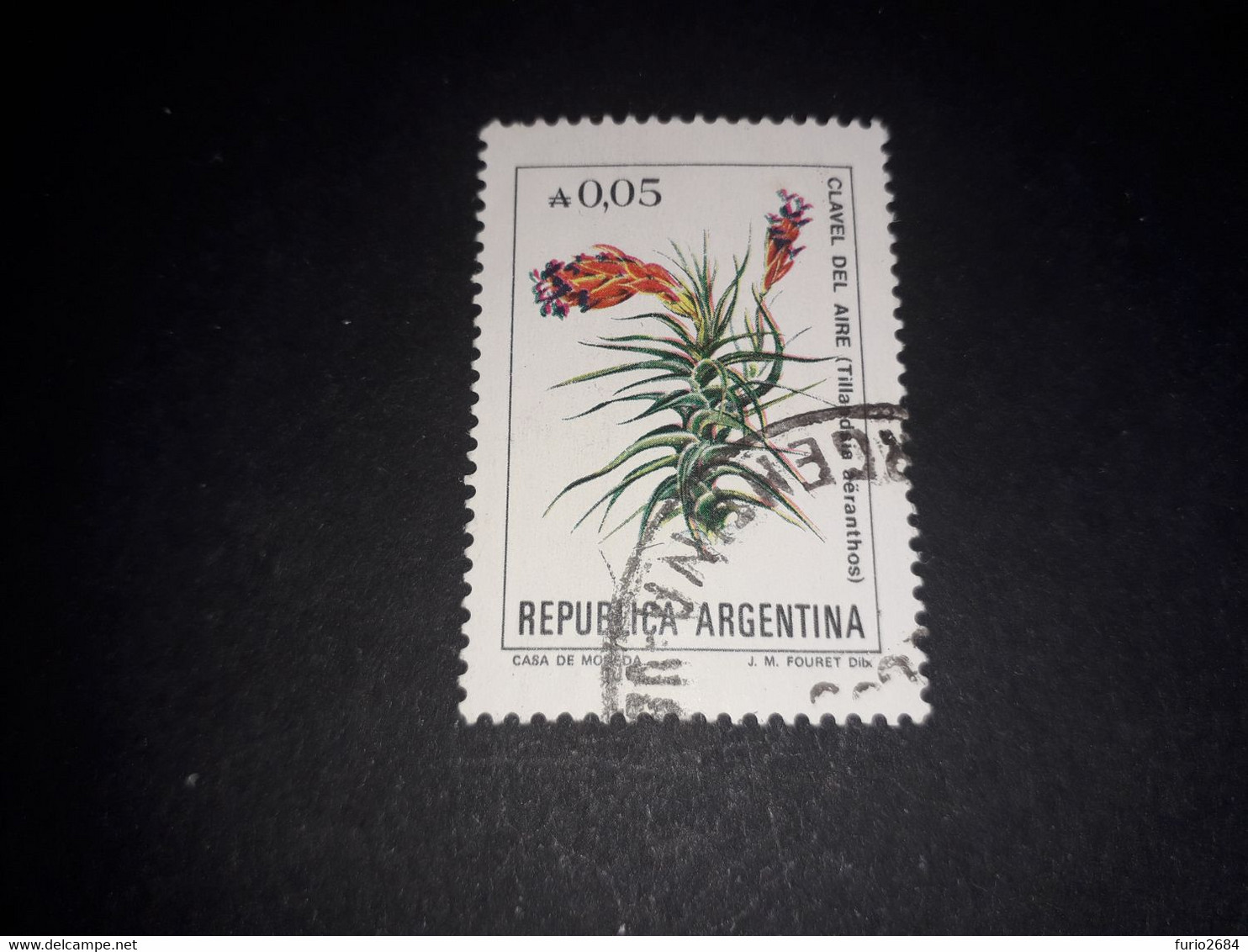 02AL03 REPUBLICA ARGENTINA SERIE FIORI FIORE "O" - Used Stamps