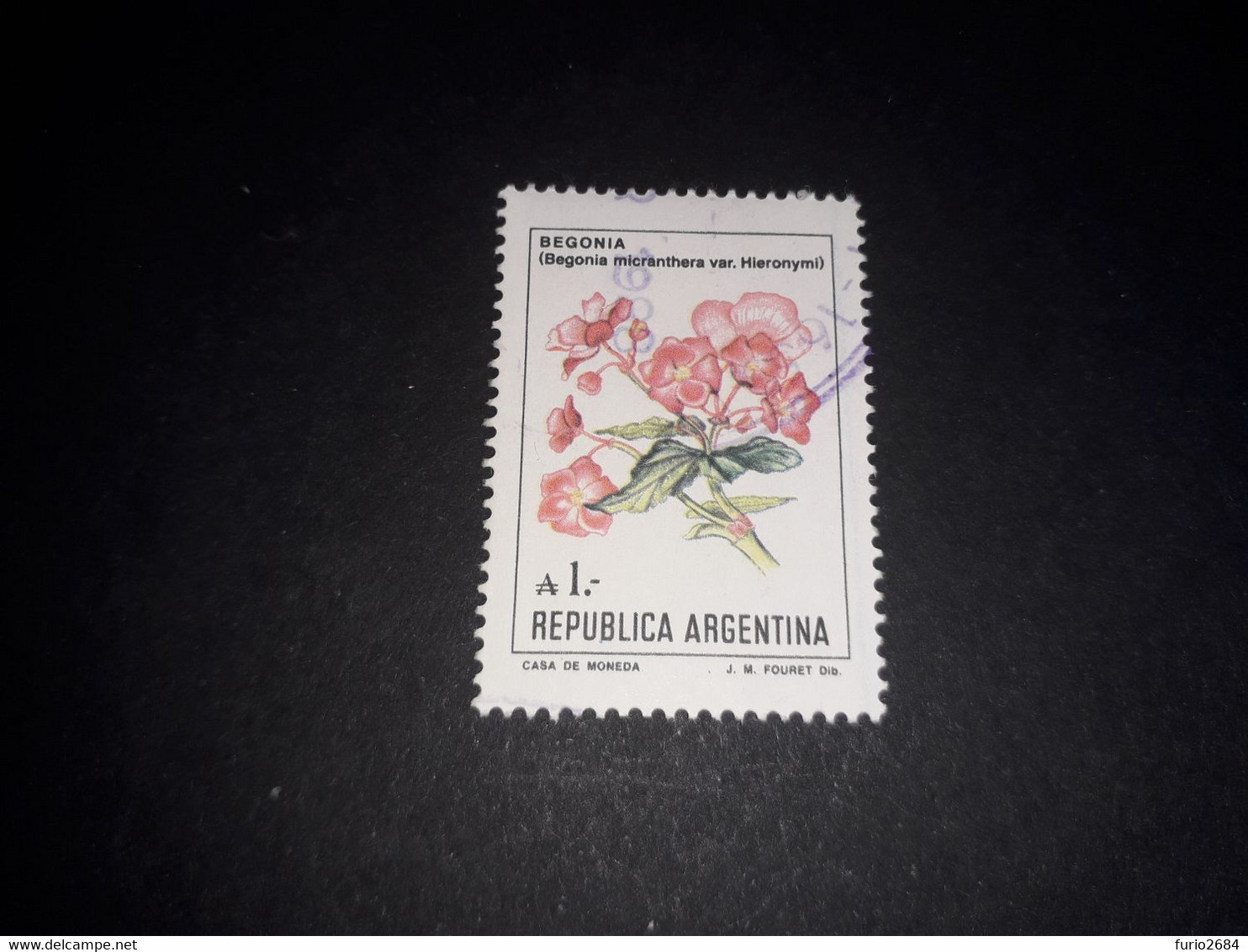 02AL03 REPUBLICA ARGENTINA SERIE FIORI FIORE "O" - Used Stamps