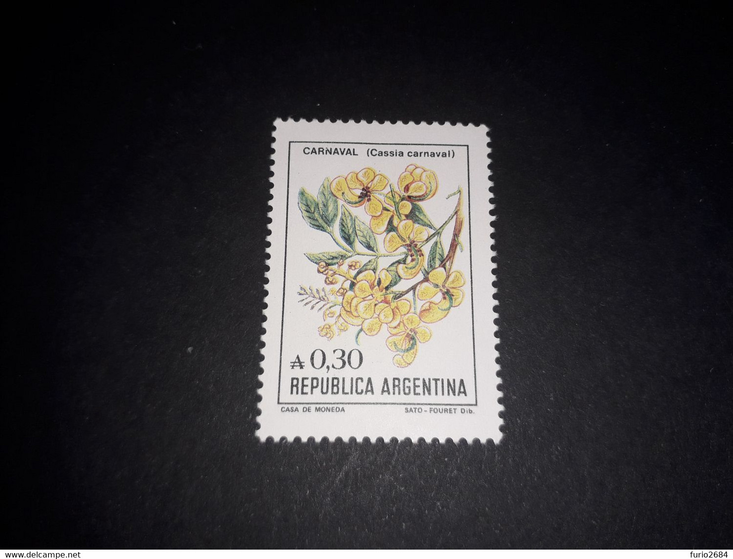 02AL03 REPUBLICA ARGENTINA SERIE FIORI FIORE "O" - Used Stamps