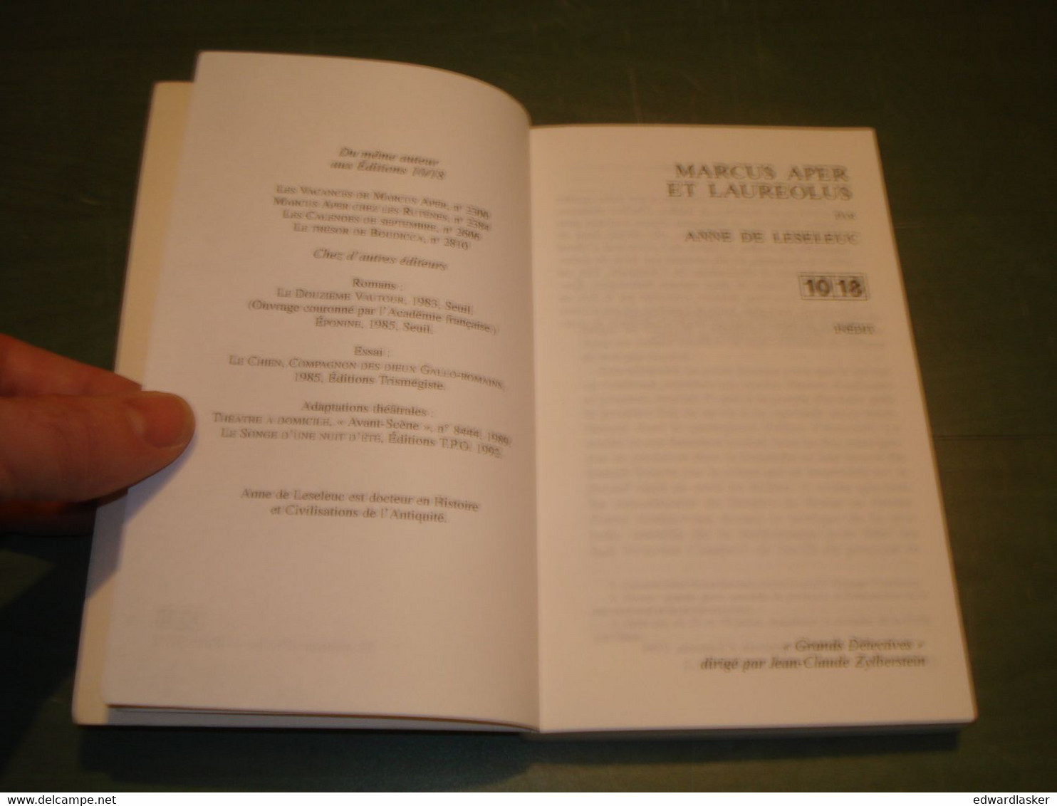 Coll. 10/18 N°2471 : Marcus Aper Et Laureolus /Anne De Leseleuc - Mai 2000 - 10/18 - Grands Détectives