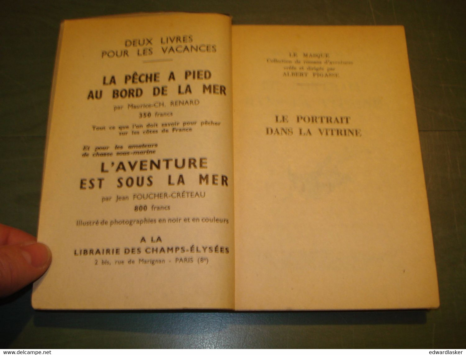 Coll. LE MASQUE N°656 : Le Portrait Dans La Vitrine /Robert Vellerut - 1959 - Le Masque