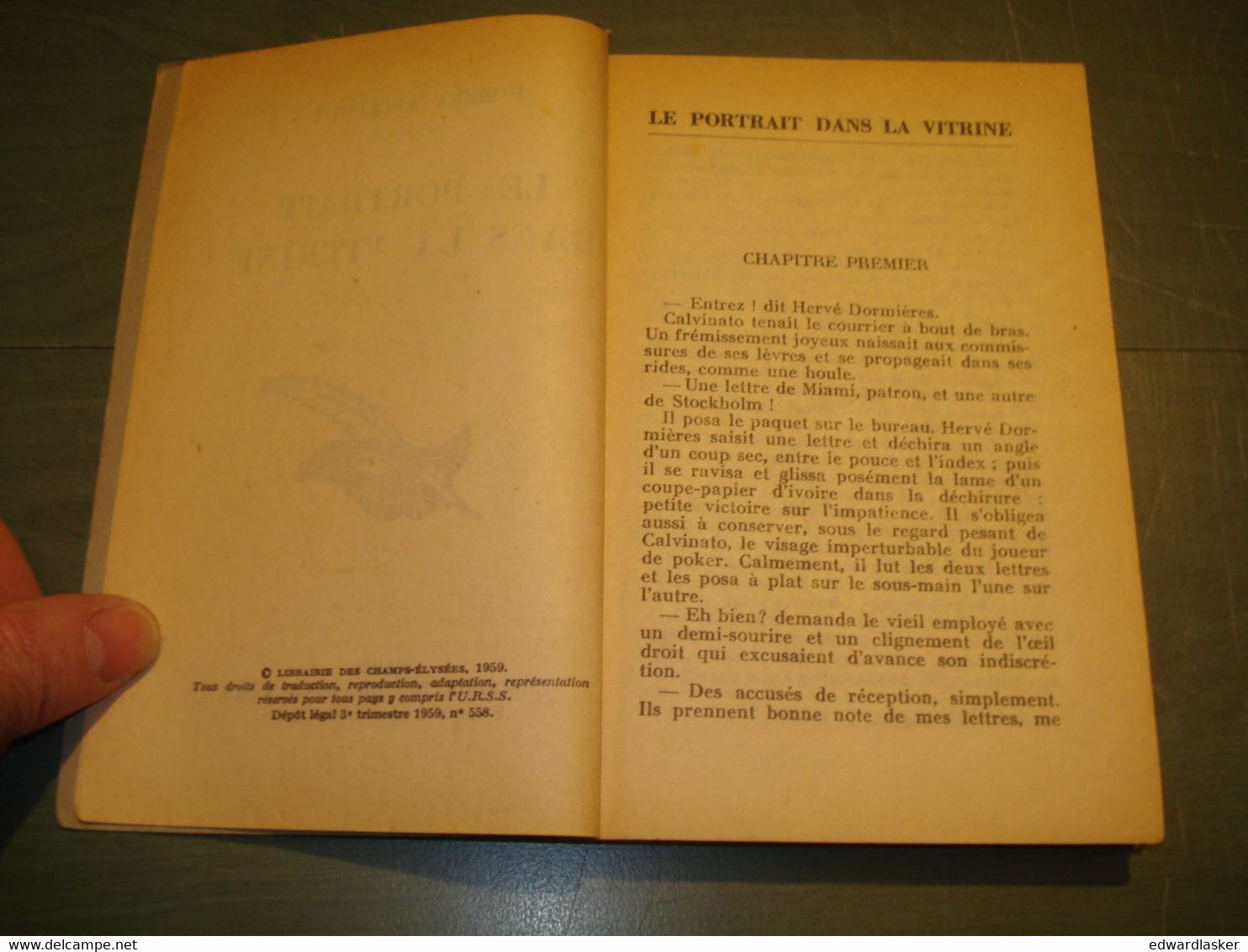 Coll. LE MASQUE N°656 : Le Portrait Dans La Vitrine /Robert Vellerut - 1959 - Le Masque