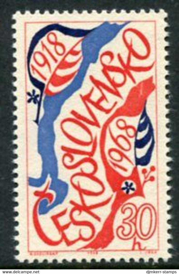 CZECHOSLOVAKIA 1968 50th Anniversary Of Republic MNH / **.   Michel 1762 - Unused Stamps