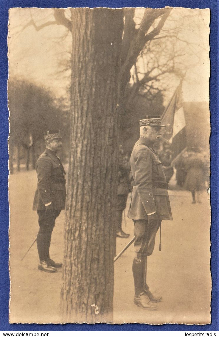 CARTE PHOTO MILITARIA - ALLEMAGNE - Général FAYOLLE Et Général SCHUHLER - Revue D'EMS, 24 Février 1918 - WWI - Guerre 1914-18