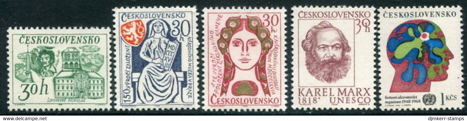 CZECHOSLOVAKIA 1968 Anniversaries And Events MNH / **.   Michel 1774-78 - Ungebraucht