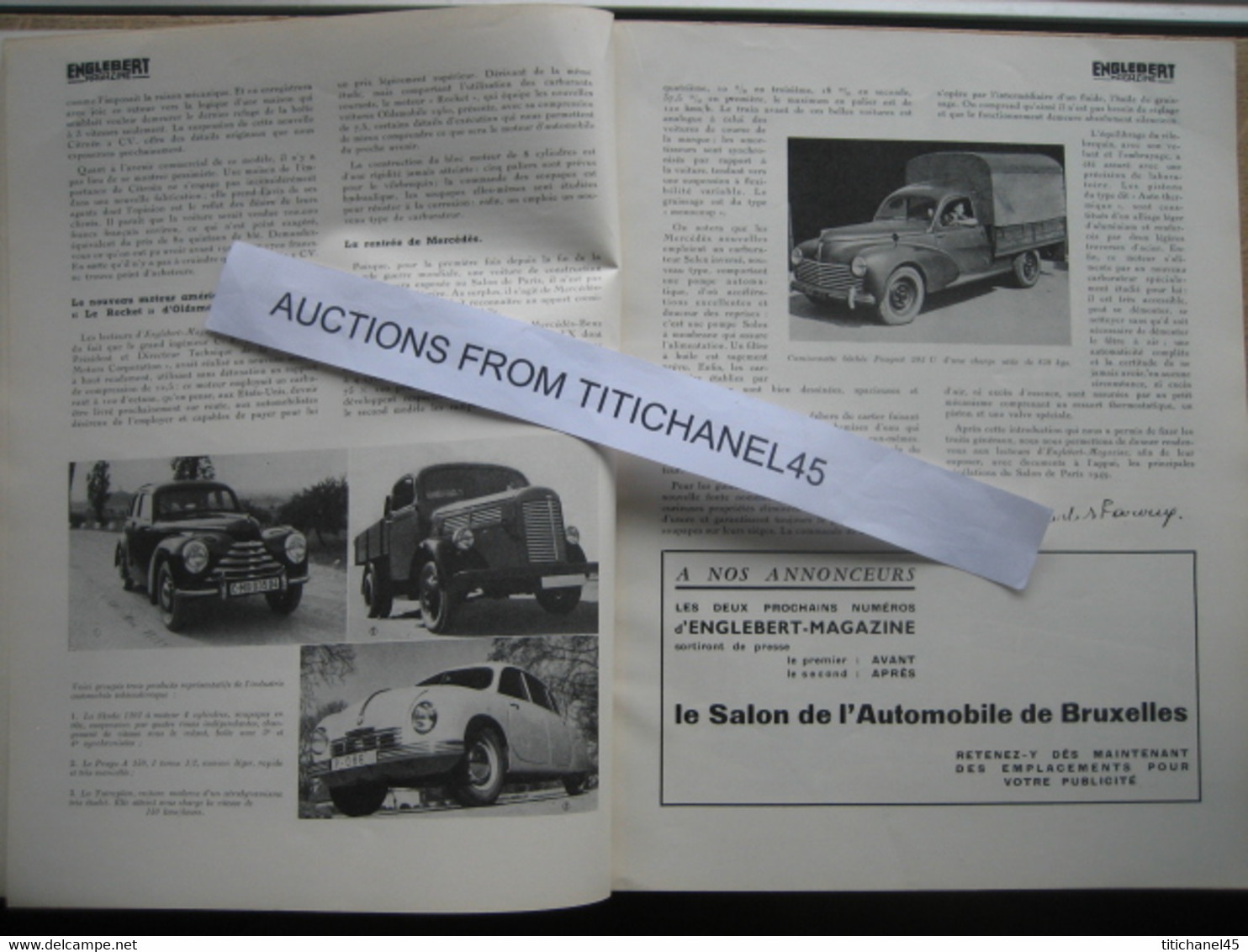 ENGLEBERT MAGAZINE N°201-SALON AUTO PARIS-GP LEMAN-GP MONZA-CANOE & KAYAKS MODELISME YACHTING KNOKKE-FERRARI - Auto