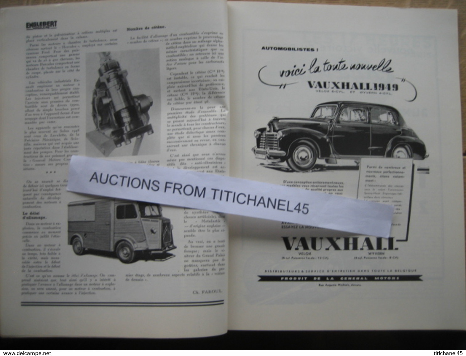 ENGLEBERT MAGAZINE N° 196-SALON PARIS-12 H. DE PARIS-2CV CITROEN-6 J. SAN REMO SUR MOTO FN- REIFF-ZATOPEK-SMITH-PATTON