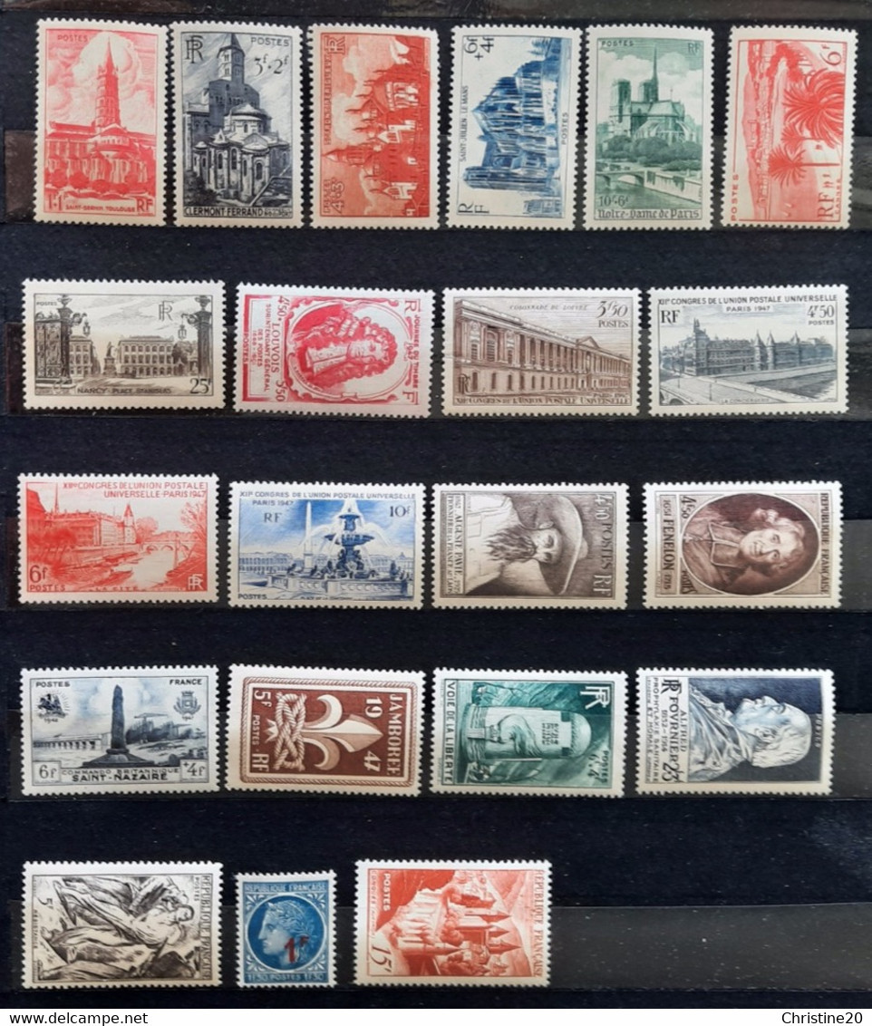 France 1947 Année Complète De 21 Timbres **TB Cote 35€ - 1940-1949