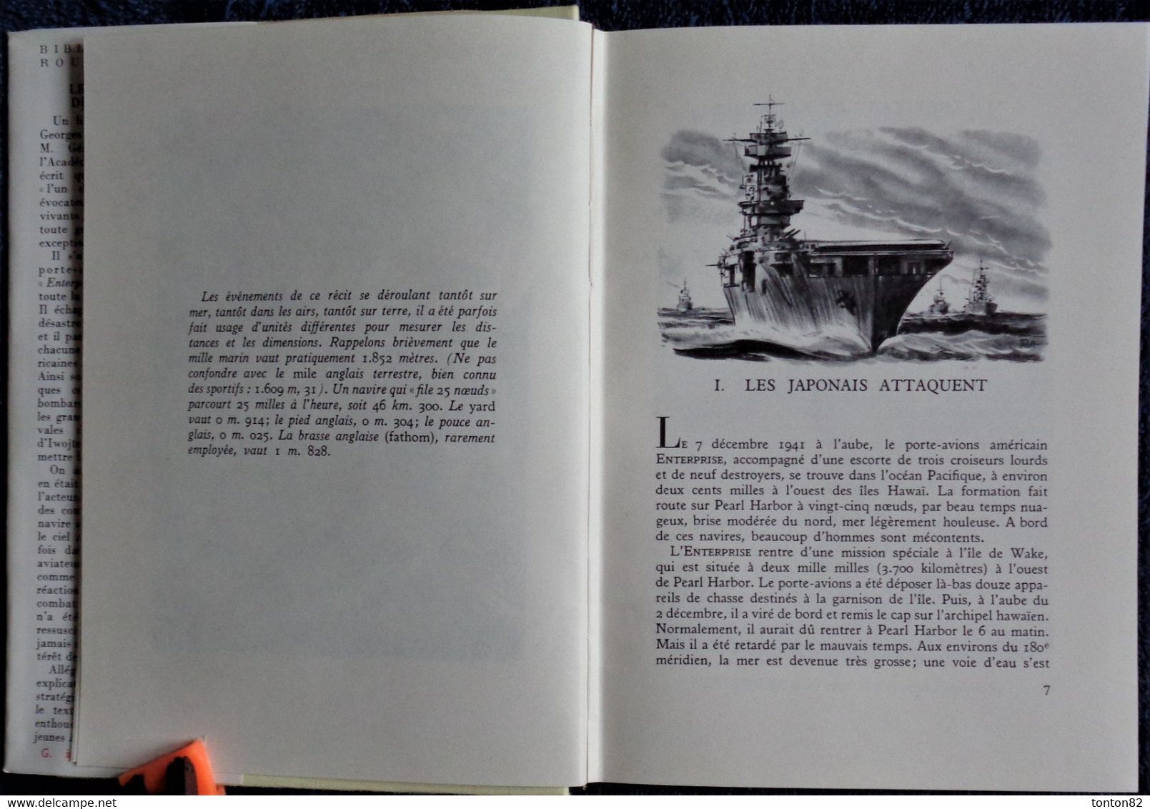 Georges Blond - Le survivant du Pacifique - Bibliothèque Rouge et Or  515 - ( 1963 ) .