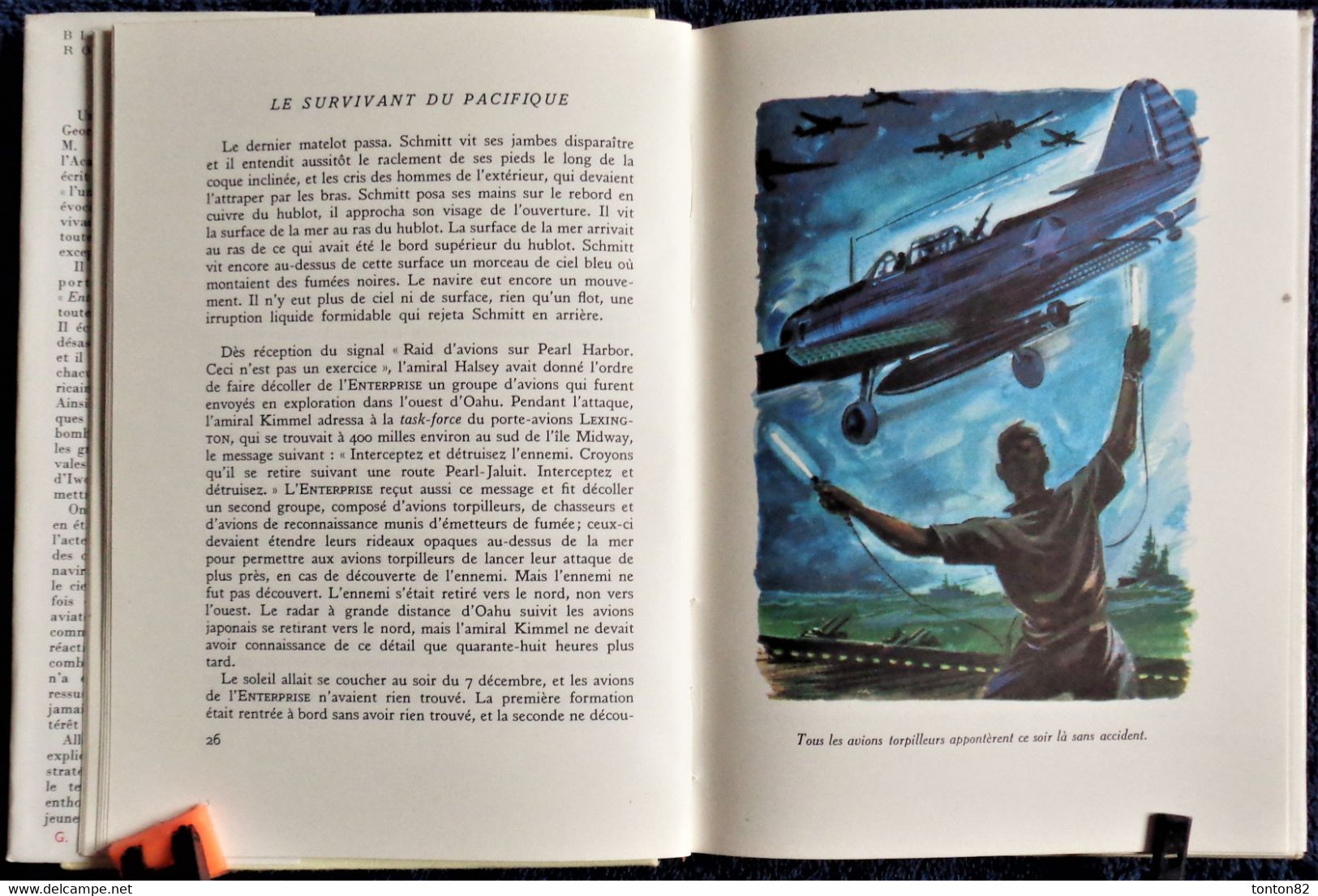 Georges Blond - Le survivant du Pacifique - Bibliothèque Rouge et Or  515 - ( 1963 ) .