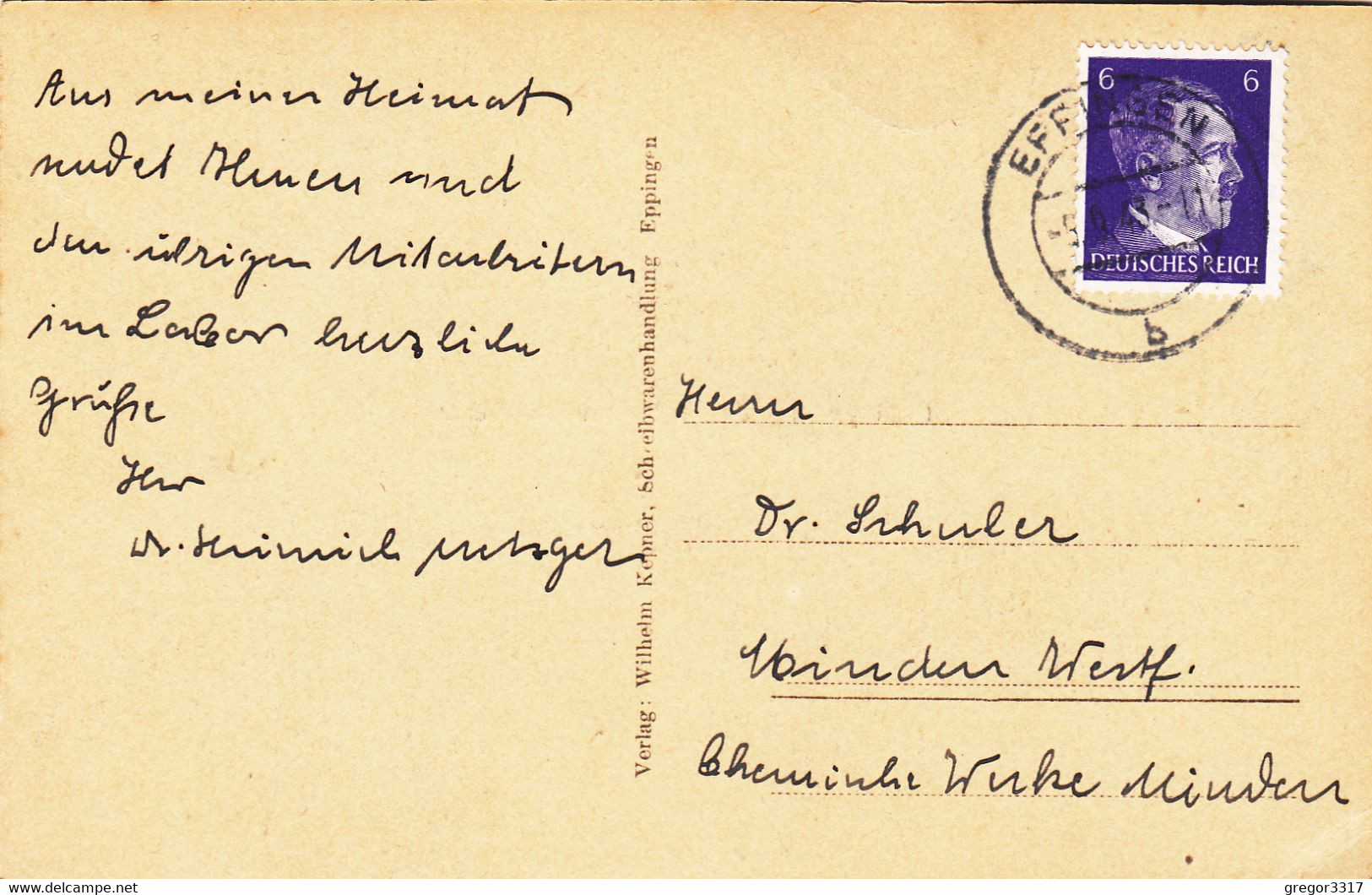 A1756) EPPINGEN 1645 Nach Merian Und Im Jahre 1845 - Tolle Sehr Alte AK !! 5.9.1943 Gelaufen! - Eppingen