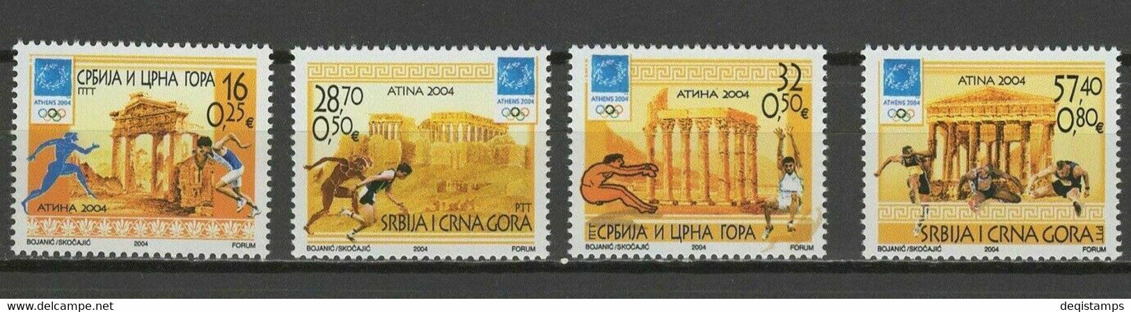 Yugoslavia 2004 ☀ Athens Olympic Games 4v Set ☀ MNH** - Eté 2004: Athènes - Paralympic