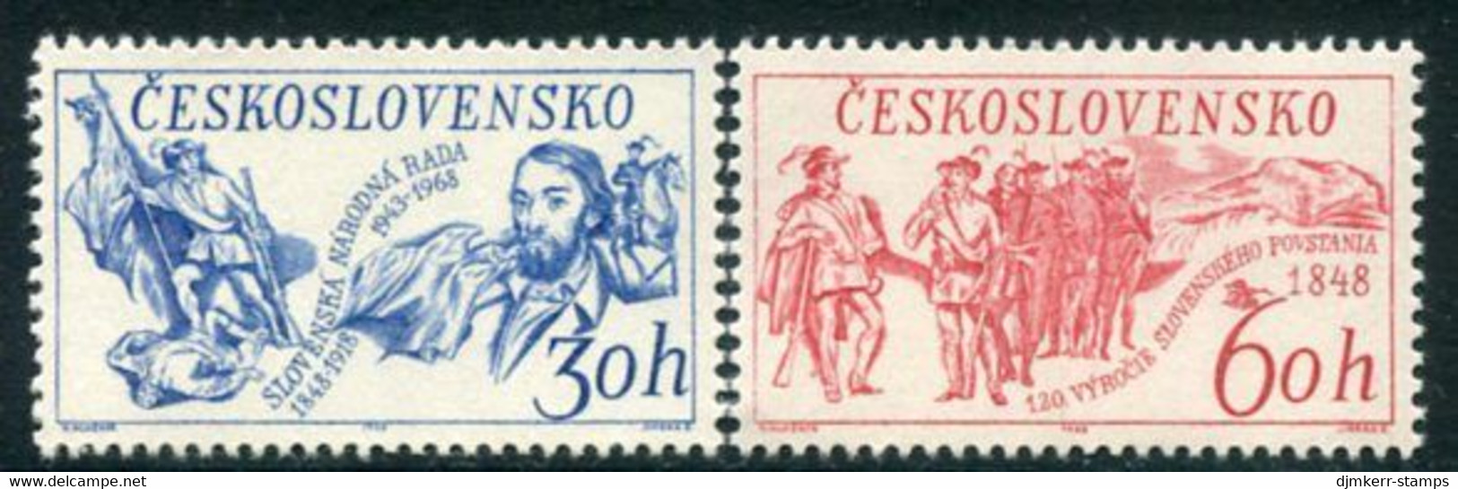 CZECHOSLOVAKIA 1968 Slovak Rising And National Council MNH / **   Michel 1814-15 - Ongebruikt