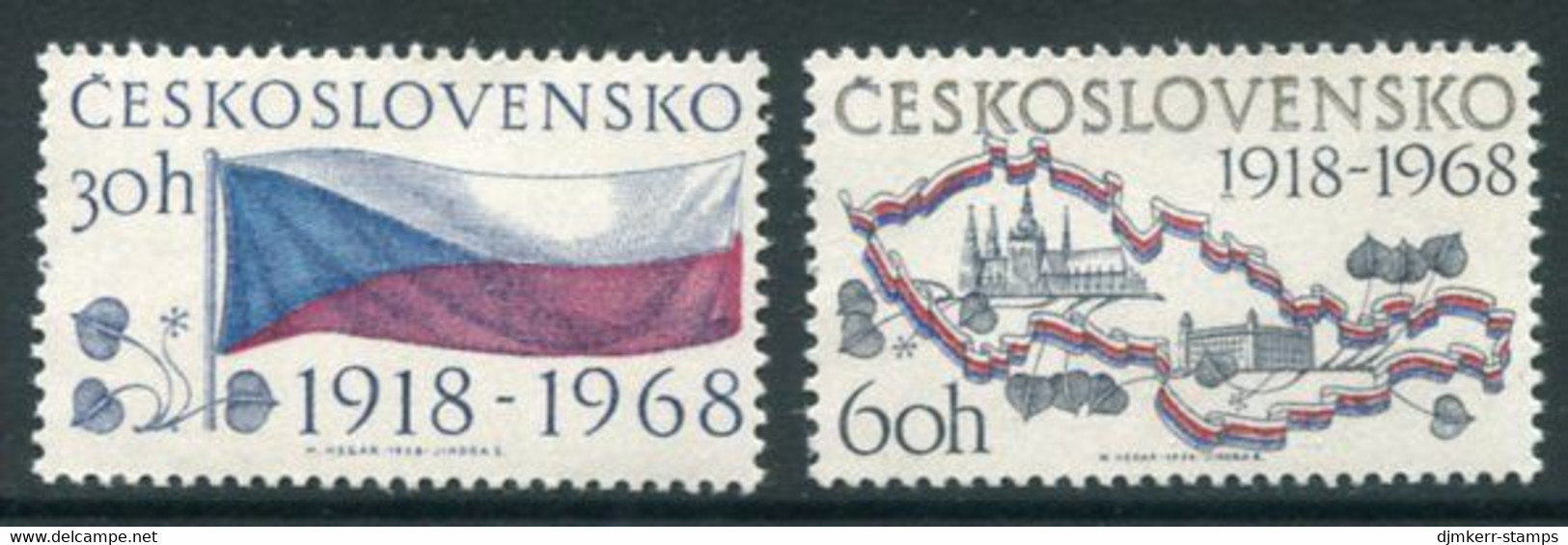 CZECHOSLOVAKIA 1968 50th Anniversary Of Republic  MNH / **   Michel 1819-28 - Unused Stamps