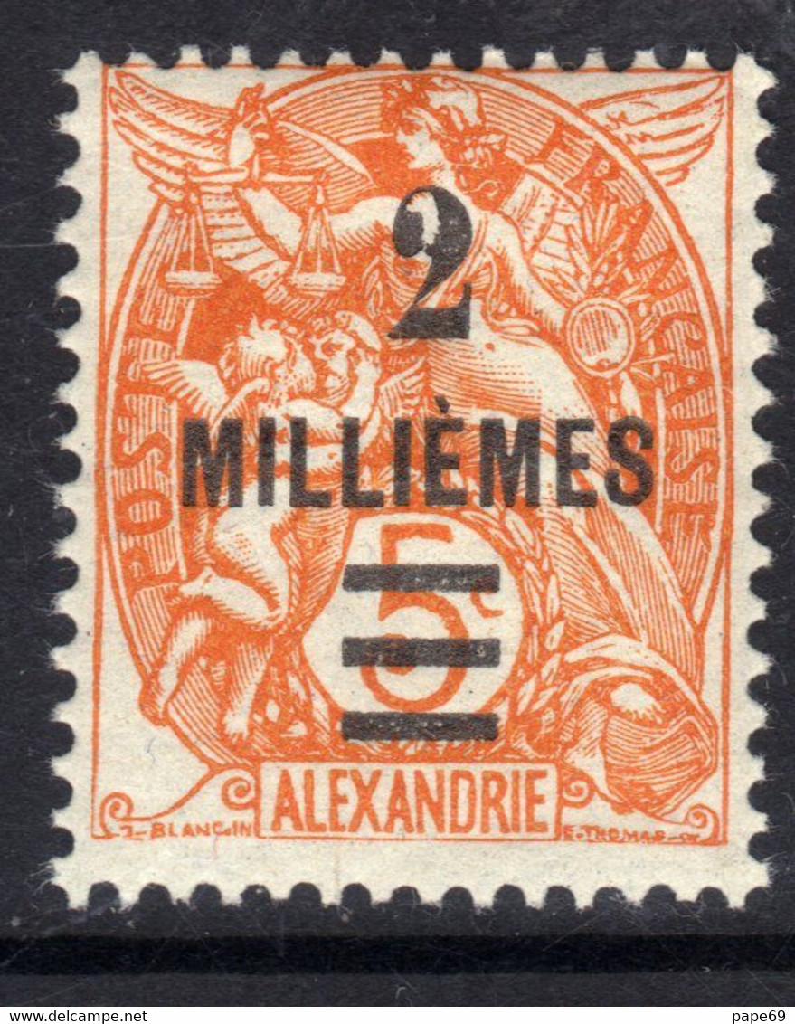 Alexandrie N° 65 XX 2 M Sur 5 C. Orange, Neuf Sans Charnière, TB - Neufs