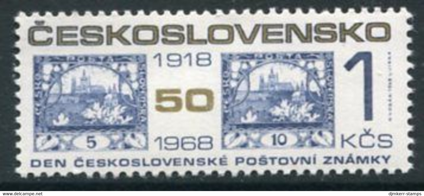 CZECHOSLOVAKIA 1968 Stamp Day MNH / **   Michel 1850 - Unused Stamps
