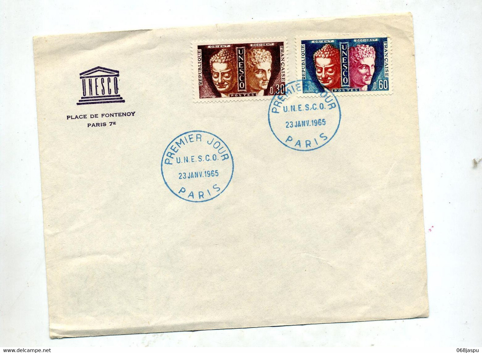 Lettre Fdc 1965 Paris Unesco - 1960-1969