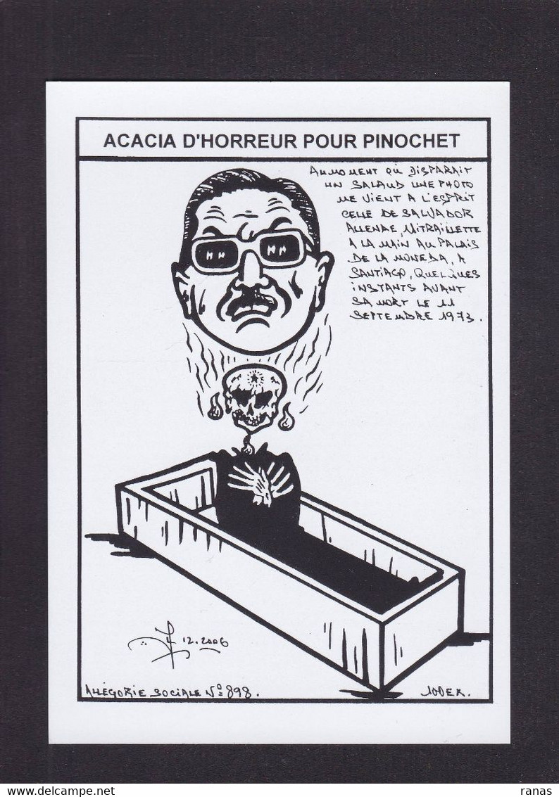 CPM Franc Maçonnerie Tirage En 100 Exemplaires Numérotés Signés Par JIHEL Chili Pinochet - Filosofia & Pensatori