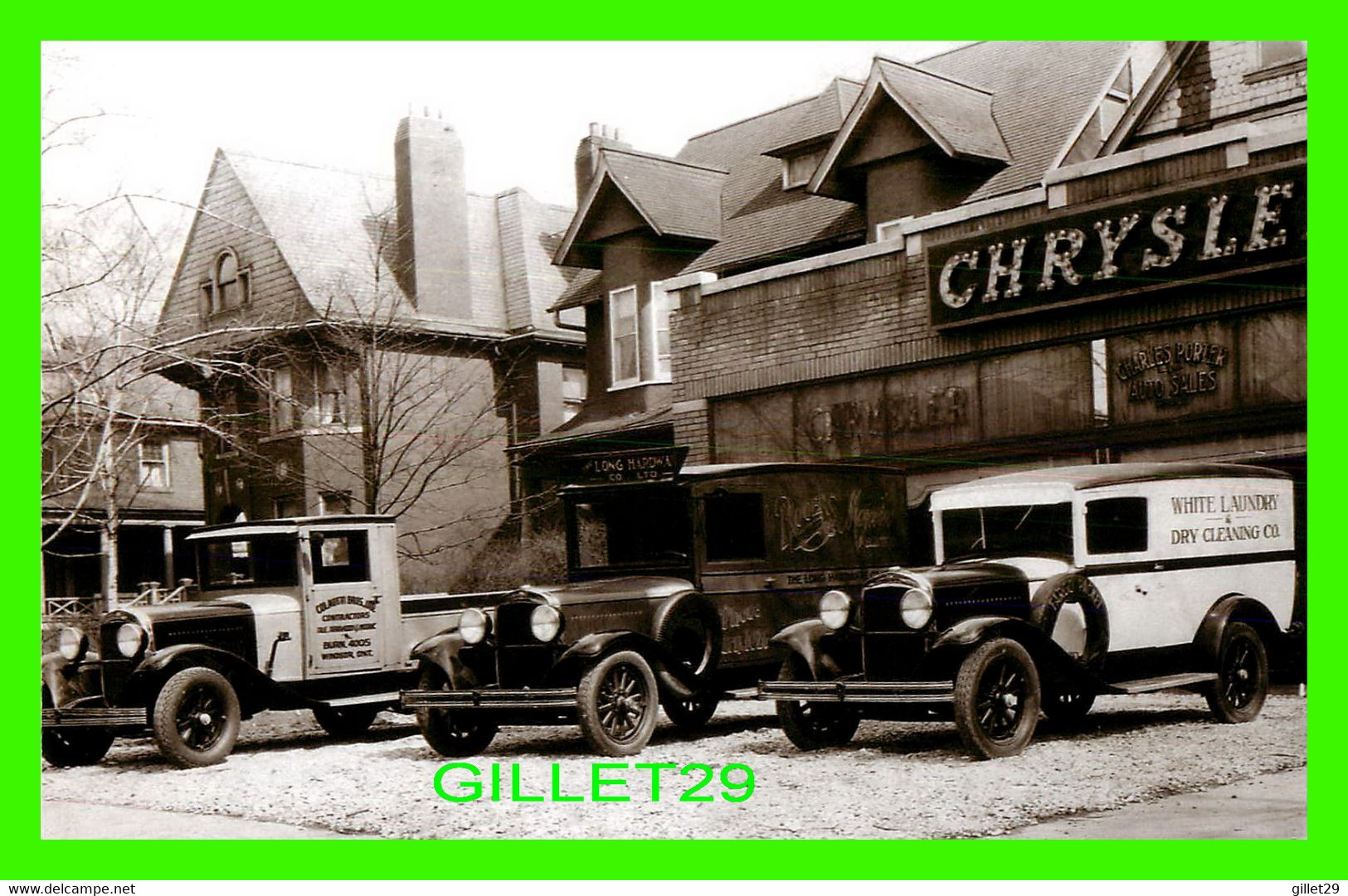 WINDSOR, ONTARIO - GARAGE CHARLES PORTER AUTO SALES LIMITED - VENDEUR CHRYSLER VERS 1920 - JOCELYN PAQUET, ÉDITEUR - - Windsor
